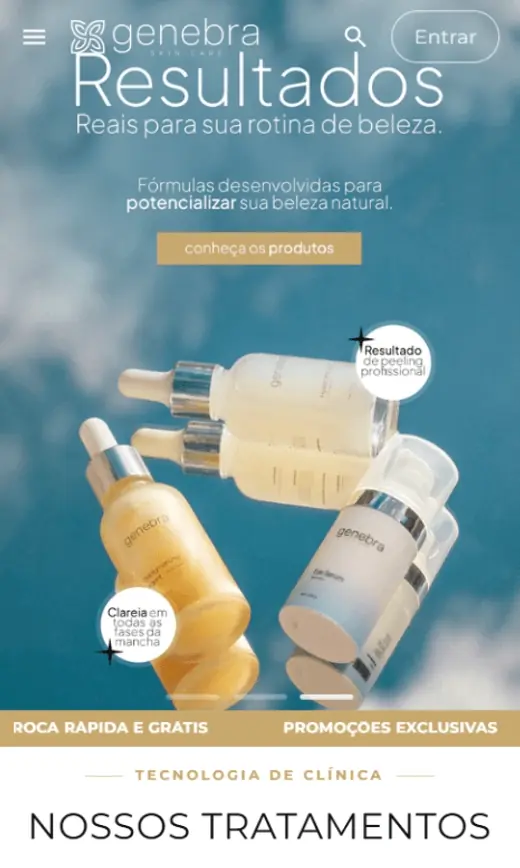 Loja virtual de moda da marca Genebra, criada pela Arcus
