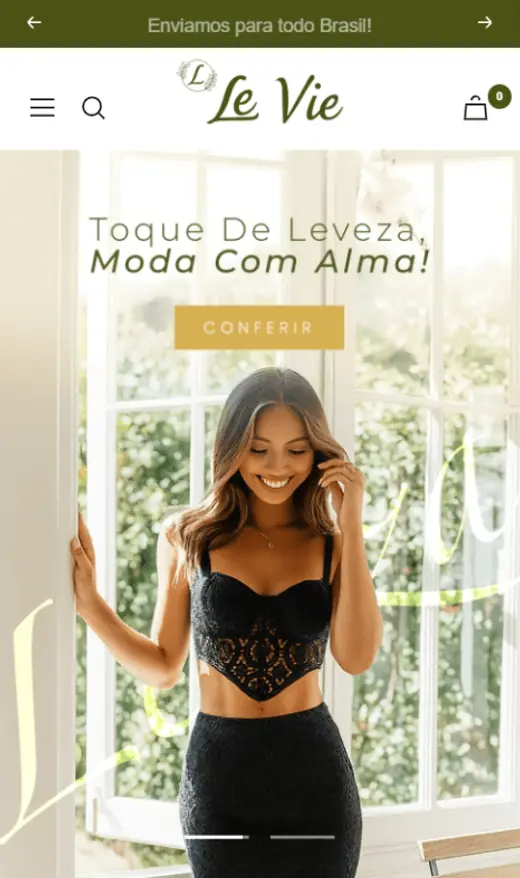 Loja virtual de moda da marca Le Vie, criada pela Arcus