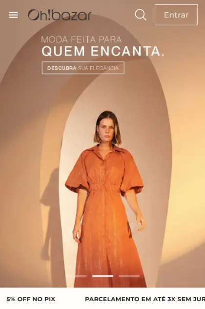 Loja virtual de moda da marca Oh!Bazar, criada pela Arcus
